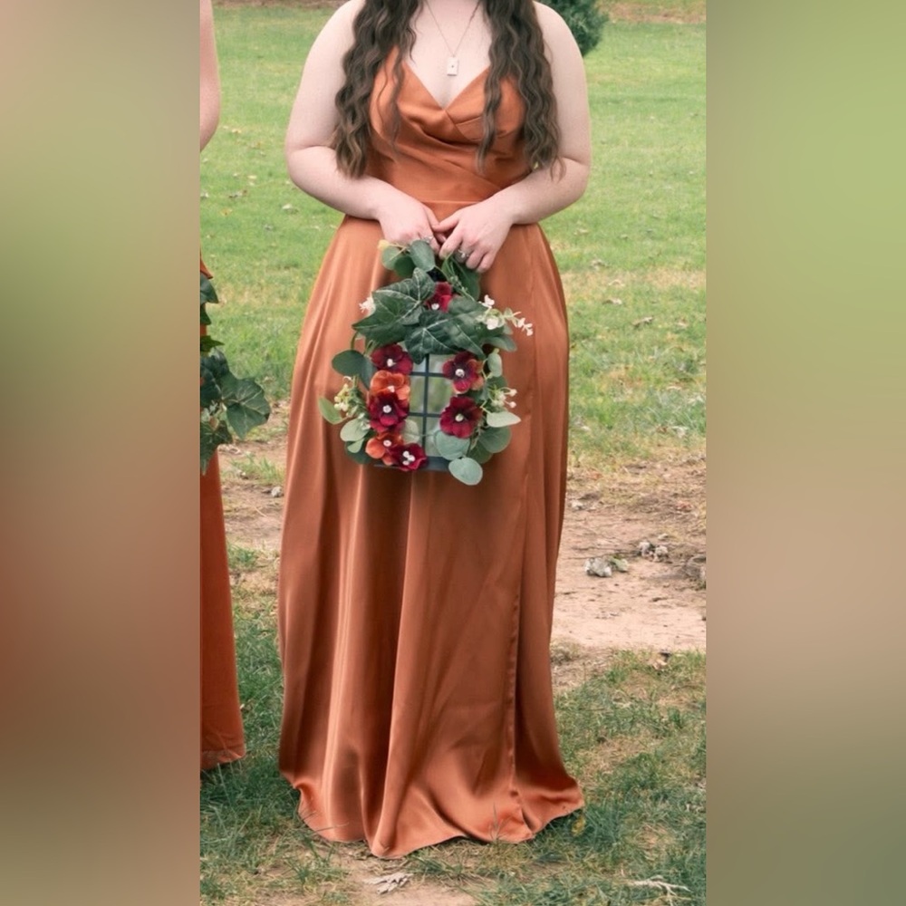 Azazie Copper Bridesmaid Dress